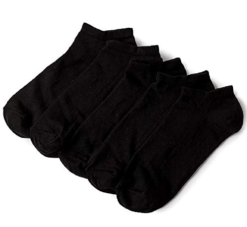 Lealdealz Ankle Length Socks For Men And Women, Pack Of 5 Cotton Socks  Black Coloured  Free Size