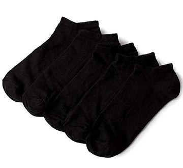 Lealdealz Ankle Length Socks For Men And Women, Pack Of 5 Cotton Socks  Black Coloured  Free Size