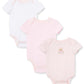 Little Me Baby-Girls Sweet Bear 3 Pack Bodysuit, Pink/Multi, Newborn