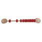 SNAPPSY Abacus Busy Board Counting Sensory Toy Wooden for Preschool Red