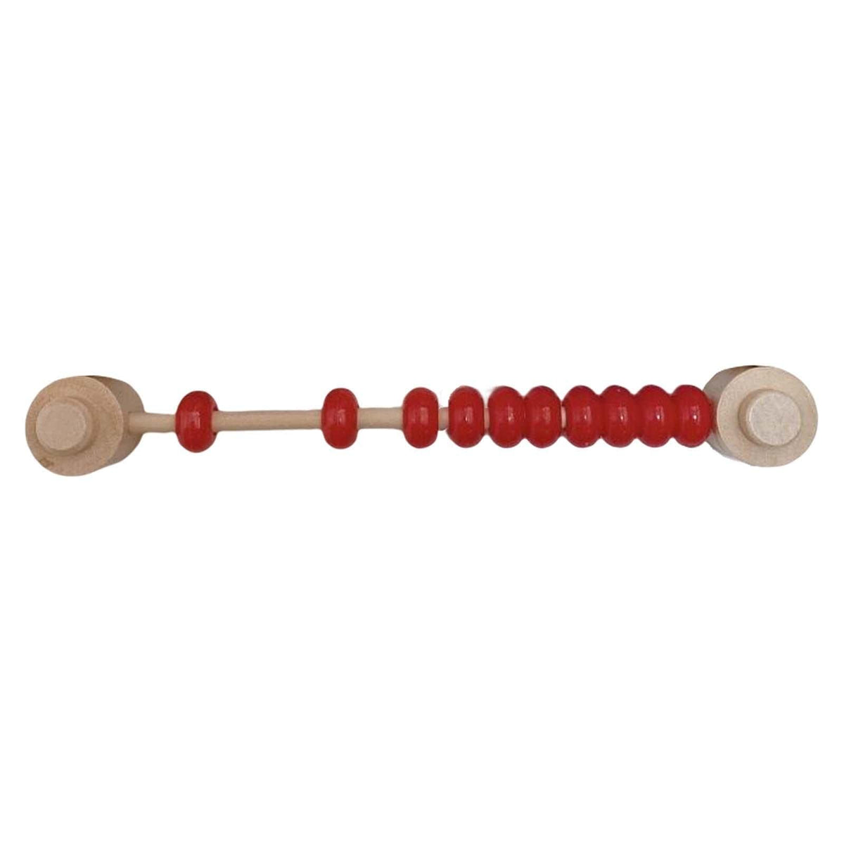SNAPPSY Abacus Busy Board Counting Sensory Toy Wooden for Preschool Red