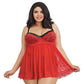 Dg Lace Ovrlay Bdoll W/ G-Strng Ruby 1X