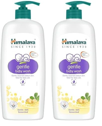 Himalaya Gentle Baby Wash 600Ml | No Tears Formula |With Chickpea And Green Gram| Cleansing BabyS Gentle Skin (Pack Of 2)