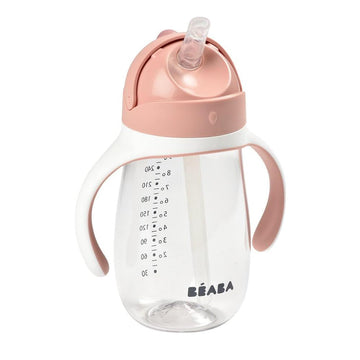 Beaba 2In1 Sipper Water Bottle, Anti Spill Straw Cup With Soft Silicone Straw For Toddlers, 100% Waterproof, Easy To Open, Rem