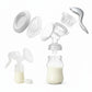 Manual Breast Pump - BPA Free, Quiet & Portable Milk Extractor | Soft Silicone Comfort Flange, Easy to Clean & Assemble, Include