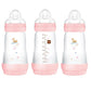 Mam Easy Start Anti-Colic Bottle , Baby Essentials, Medium Flow Bottles With Silicone Nipple, Baby Bottles For Baby Girl, Peach,