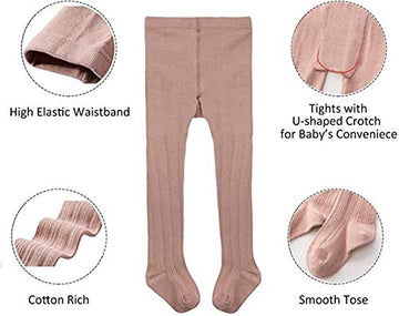 American Trends Baby Tights For Baby Girls Newborn Infant Tight Cable Knit Toddler Leggings Soft Warm Baby Stockings 1 Pack Blac