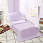 Everyday Kids 4 Piece Toddler Bedding Set - Includes Comforter, Flat Sheet, Fitted Sheet And Pillowcase - Solid Purple