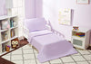 Everyday Kids 4 Piece Toddler Bedding Set - Includes Comforter, Flat Sheet, Fitted Sheet And Pillowcase - Solid Purple