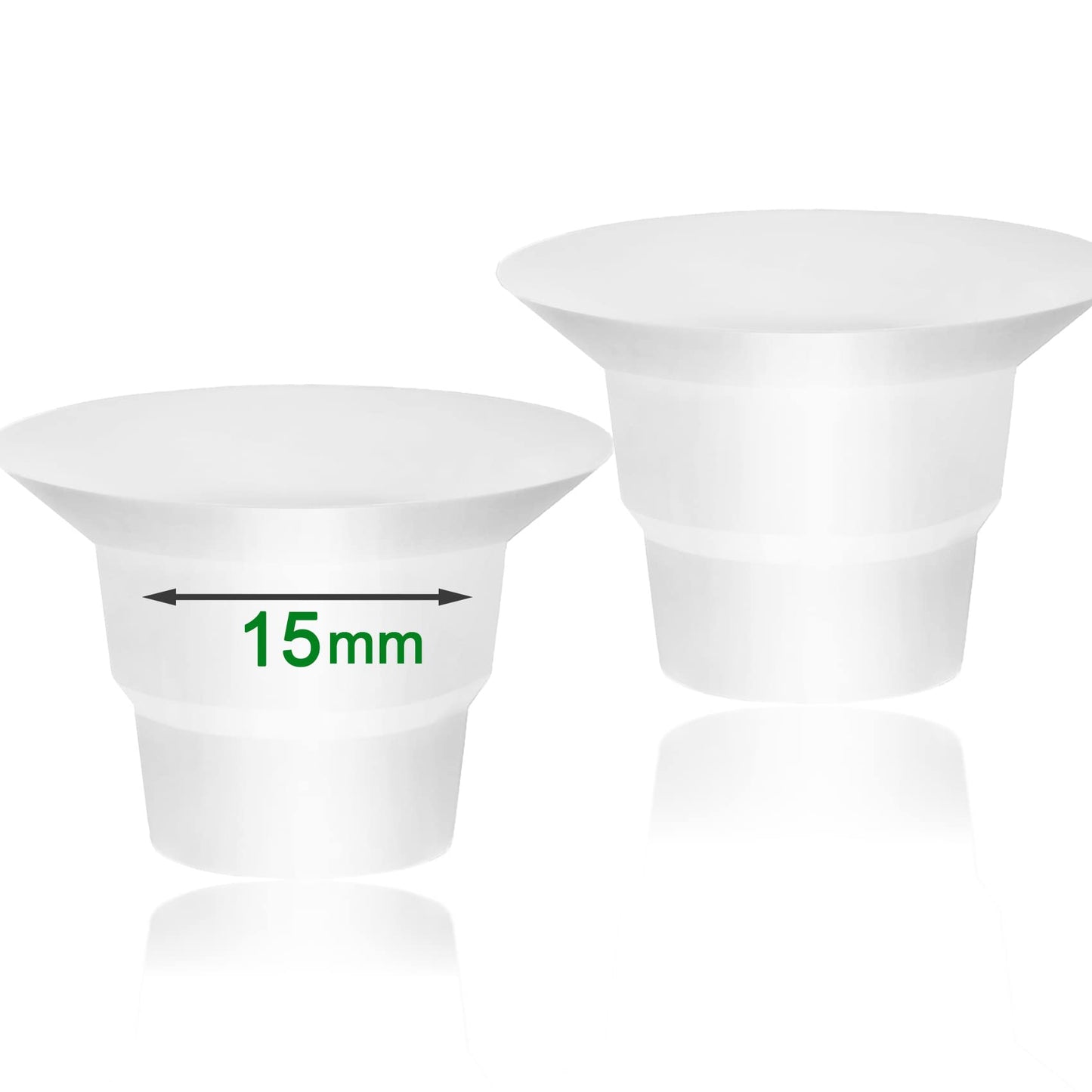 MompMuir 15mm Silicone Flange Inserts Compatible with Elvie Stride for Lansinoh for Medela for Spectra for eufy for Momcozy S9 S