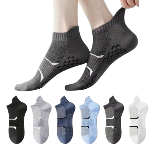 Warriorworld MenS AntiSlip Ankle Socks Combo | Honeycomb Cushion | Breathable Fabric  Arch Support  Daily Workout Essential 