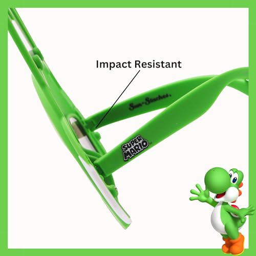 Sun-Staches Nintendo Yoshi Official Sunglasses, Uv400 Costume Accessory, Mask, Dress Up, One Size Fits Most