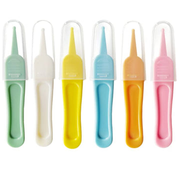 Duehut Hllmx 6 Pcs Infant Nose Cleaning Tweezer With Plastic Round-Head Baby Ear Nose Navel Cleaner Clip For Baby Care