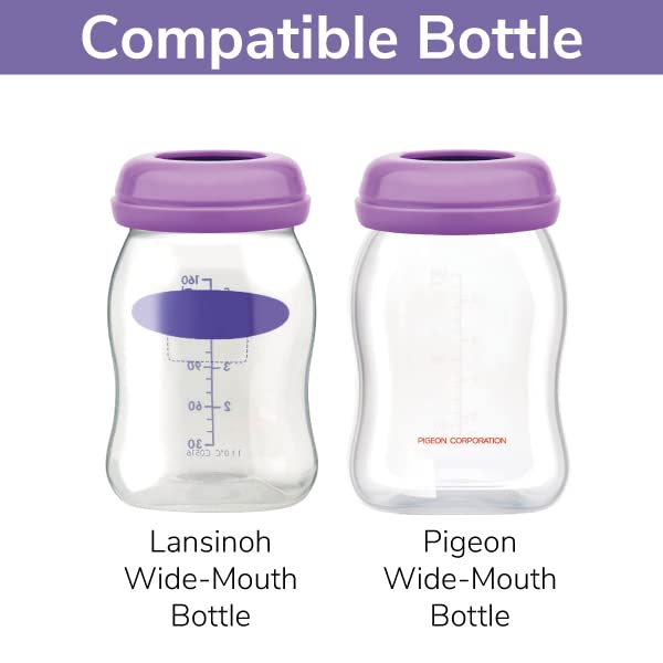 Maymom Bottle Top/Rewritable Sealing Disk Compatible with Lansinoh Momma Breastfeeding Bottles Not Original Lansino Bottles, Lan