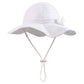 Baby Sun Hat Girls Floppy Bucket Hat Summer Toddler Outdoor Cap For Swim Beach (White, 50Cm/19.7'(1-2T))