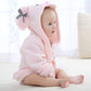 Toddler Girl Bathrobe Pajamas Robe Pink Dog Hooded Baby Bath Robe For Girls Towels Nightgown Terry 4 5 6 Year (Pink, L)