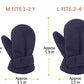 Baby Toddler Mittens Boys Girls Winter Outdoor Gloves Kids Easy-On Fleece Warm Mittens Pink Rose Black 3 Pairs M(1-2 Years)