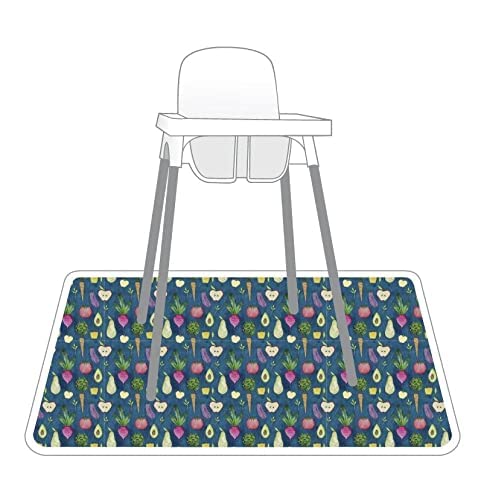 Bapronbaby Organic Produce Splash Mat - Waterproof Catch-All For Under High Chairs, Floors, Tables, Playtime Or Arts & Crafts -