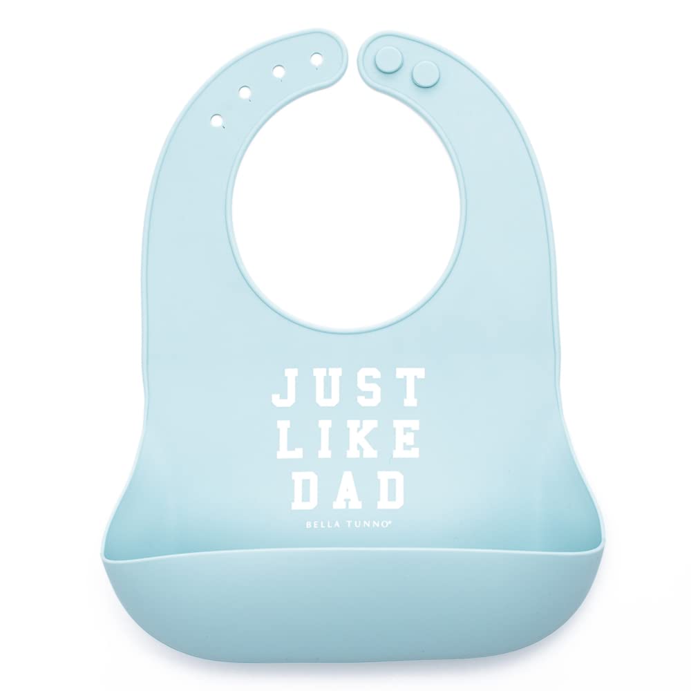 Baby Bib for Eating by Bella Tunno, Waterproof Silicone Bib with Large Food Catcher, Adjustable Fit for Babies 4-12 months & Tod