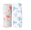 ELEMENTARY  basics redefined (Set of 2 Organic Ultra Soft Muslin Swaddle wrap for New Born/Baby Blanket 112 x 112 cm, Multicolo