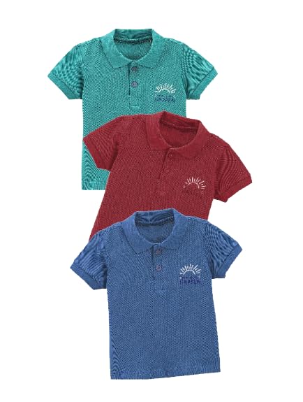 Angaakar Clothings Baby Cotton Half Sleeves Tshirt For Boys And Girls Kids Regular Fit Tees Toddler Printed Vest Pack Of 3 (612