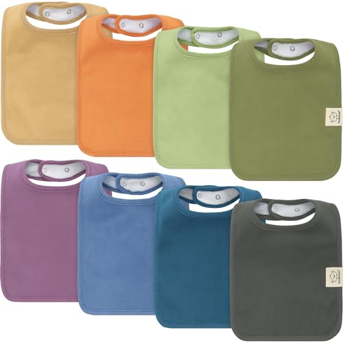 8-Pack Organic Baby Bibs For Boy, Girl - Drool Bibs For Baby Boy, Bibs For Baby Girl, Baby Bibs For Girls, Boys, Baby Boy Bibs,
