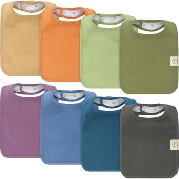 8-Pack Organic Baby Bibs For Boy, Girl - Drool Bibs For Baby Boy, Bibs For Baby Girl, Baby Bibs For Girls, Boys, Baby Boy Bibs,