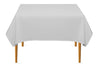 Pomp Silver 70 X 70 Premium Polyester Tablecloth  Wrinkle  Stain Resistant Easy Care Fabric  Fits 6Ft Rectangle Table