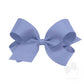 Wee Ones Girls' Classic Grosgrain Hair Bow With Plain Wrap Center On A Weestay Hair Clip, Handmade, Large Sized Bow, Blue Bird