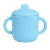 Catii 6 Months+ Sippy Cups with Handles, Small Silicone Sippy Cups Leak Proof 5oz,No Spill Sippy cups for Toddlers (Powder Blue)