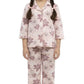 Ingrid Girls Cotton Night Suit | Floral Printed ButtonDown Top & Pajama Set | Soft & Breathable Kids Sleepwear