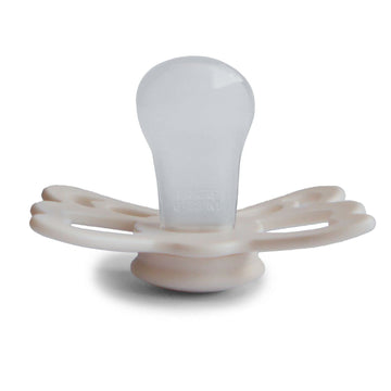Frigg Butterfly Anatomical Silkysoft Silicone Baby Pacifier | Made In Denmark | Bpa-Free (Cream/Blush, 6-18 Months)