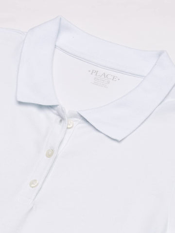 The Children'S Place Baby Girls And Toddler Girls Long Sleeve Ruffle Pique Polo, White, 3T