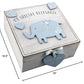 Oaktree Gifts Baby Boy Wooden Memories Keepsake Box Vintage Style
