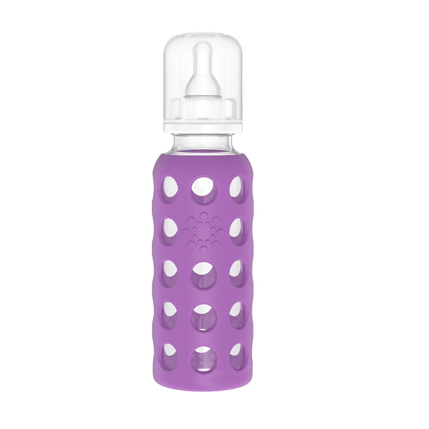 Lifefactory Glass Baby Bottles With Silicone Protection - 2-Pack, 9 Oz Bottles, Blueberry & Grape