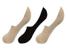 Pinkit No Show Socks For Girls/Women/Men/Boys | Loafer Socks With Anti Slip Silicon | Cotton Shoe Liner | Color Black & Beige (