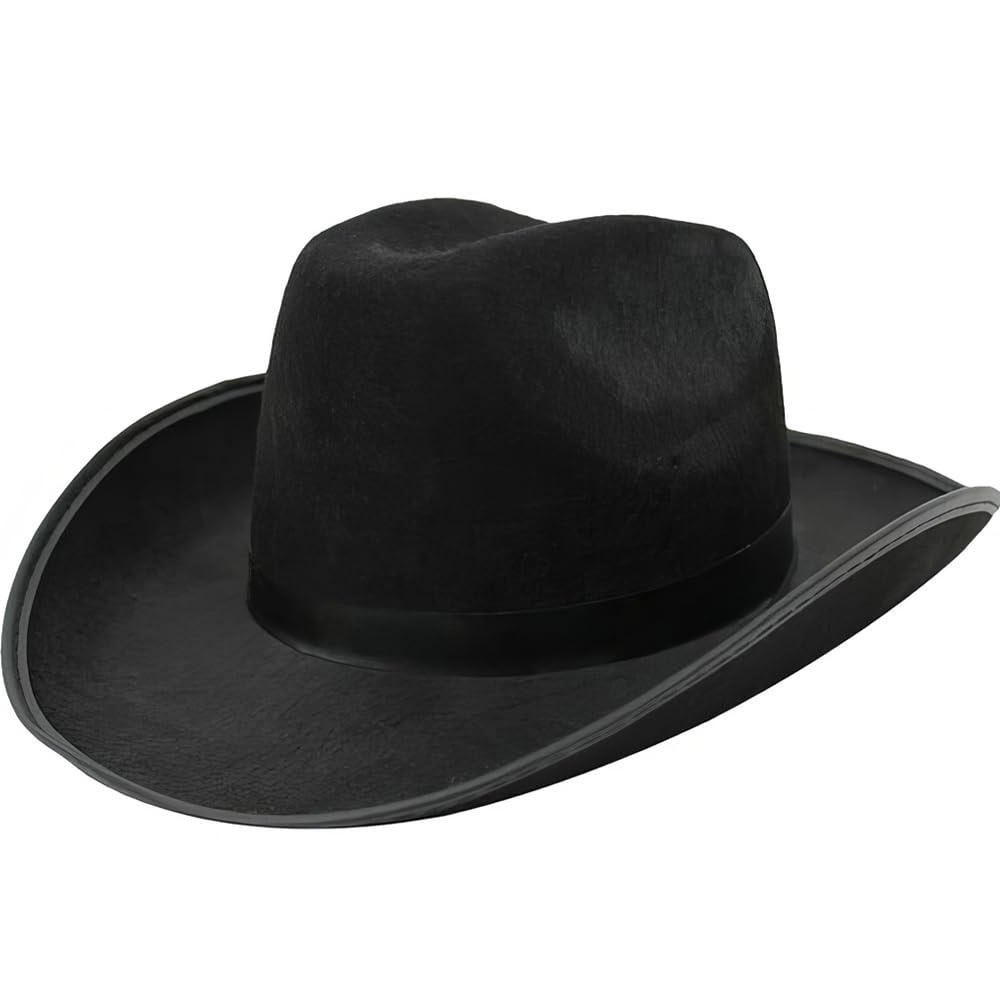 Kids' Black Cowboy Hat - Plush & Fun Polyester - Perfect For Dress Up & Parties - 1 Pc.