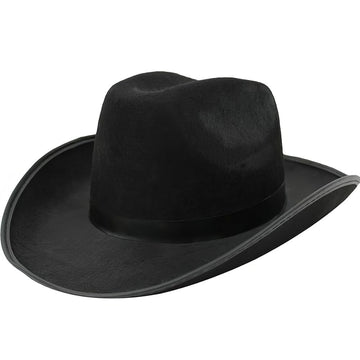 Kids' Black Cowboy Hat - Plush & Fun Polyester - Perfect For Dress Up & Parties - 1 Pc.