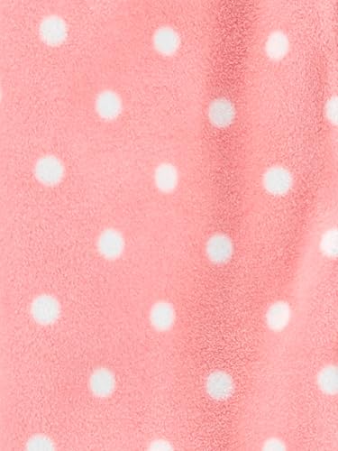 Simple Joys By Carter'S Baby Girls' Fleece Footed Sleep And Play, Pack Of 2, Charcoal Forest Animals/Light Pink Dots, 0-3 Months