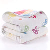 SYGA Babys 6 Layer Muslin Cotton Stroller Cover Swaddle Wrap Receiving Blanket (110, Mushroom)