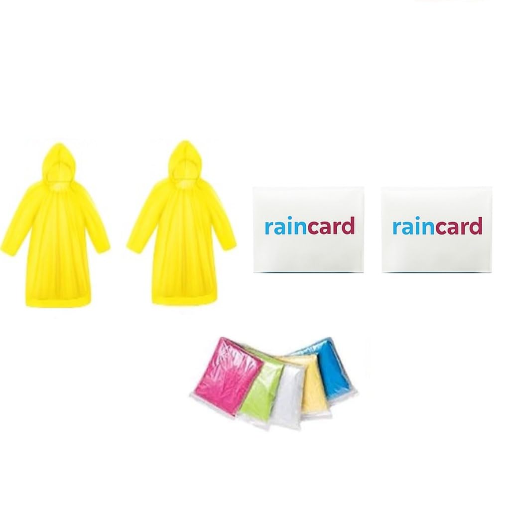 Dkwin Disposable Raincoat Rain Card For Emergency Use | Waterproof With Smallest Pocket Size For Travel, Bike Ride, Emergency, O