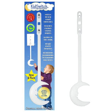 Kidswitch Light Switch Extender For Kids (2 Pack) - Award Winning, Easy Grab Handle, Glow-In-The-Dark