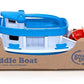 Green Toys Paddle Boat, Blue/Grey - Pretend Play, Motor Skills, Kids Bath Toy Floating Pouring Vehicle. No BPA, phthalates, PVC.