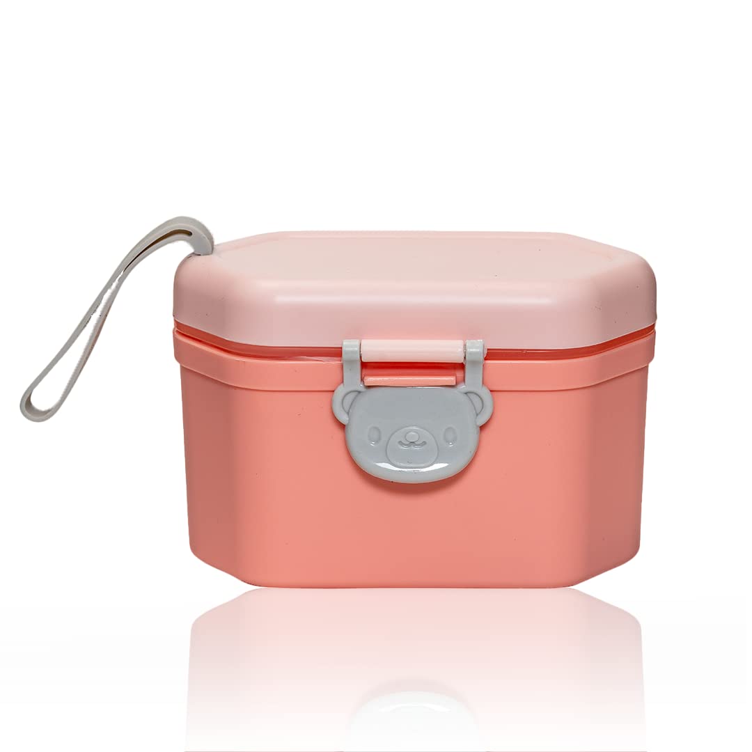 Adore Milk Powder Container For Baby, Baby Food Storage Container Or Dispenser (225 Gm, Pink)