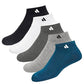 Sjeware Unisex Cotton Men And Women Solid Ankle Length Socks (Pack Of 5) Sjw2013, Assorted