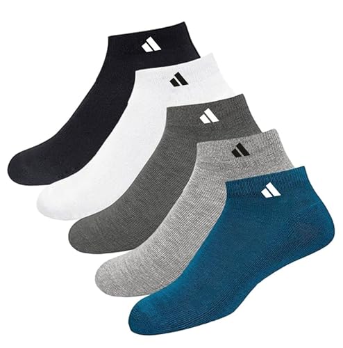 Sjeware Unisex Cotton Men And Women Solid Ankle Length Socks (Pack Of 5) Sjw2013, Assorted