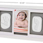 Plushible Baby Hand and Footprint Kit, White Frame with 2 Prints - Baby Picture Frame & Registry Keepsake, Personalized Casting