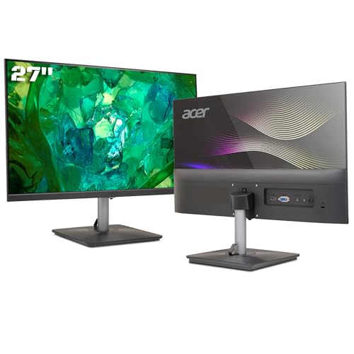 Acer Rs272 27 Inch Full Hd Ips UltraThin (6.9Mm) Backlit Led Monitor I Color Patterned Back Mood Light I Dual Glass Design, Sle