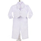 Lito Angels Baby Boys' Classic Tuxedo With Tail Wedding Outfits Suit Christening Outfit 5 Piece Set Size 9 Months White