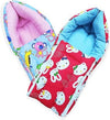 Mom & Son 2 In 1 BabyS Cotton Sleeping And Carry Bag (06 Months, Blue & Red Kitty), Lightweight